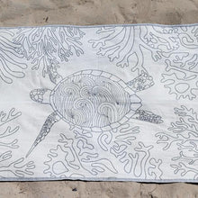 Load image into Gallery viewer, Black Sea Turtle Reef Towel