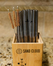 Load image into Gallery viewer, Bamboo Straw Holder with 20 Marine Inspired Straws
